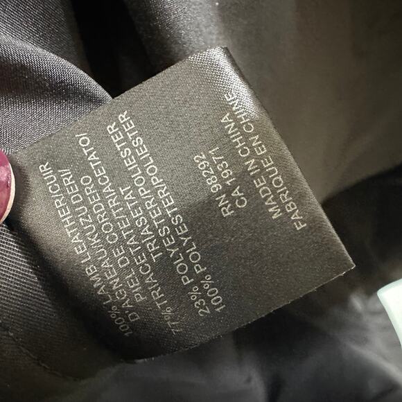 Tibi Lamb Leather Navy & Black Mini Sheath Dress Women’s Size 6 - Picture 4 of 10